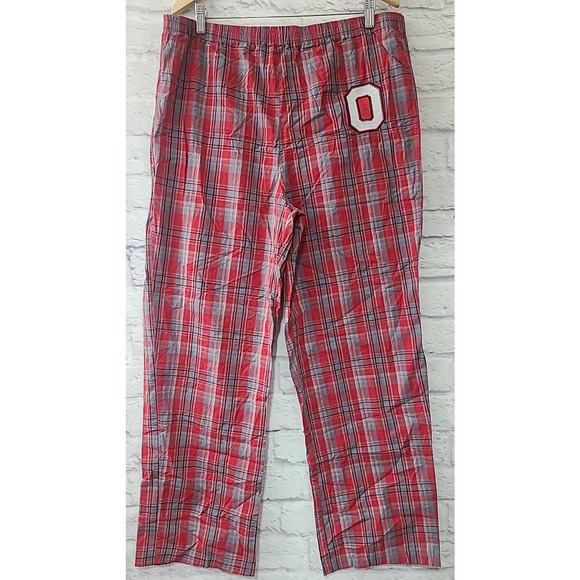 Ohio State Authentic Apparel Pajama Pants Women's Medium Gray Red Oversized - Picture 1 of 6